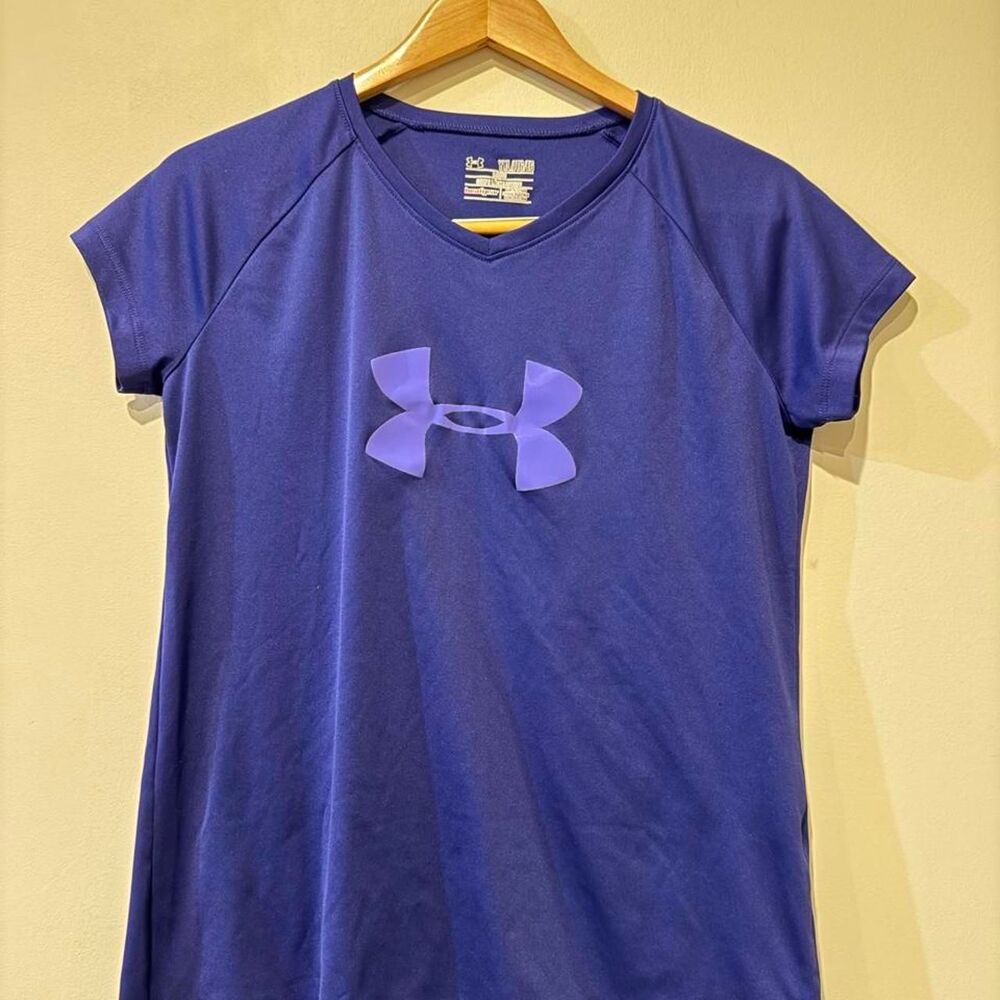 Under Armour Girls’ Purple HeatGear T-Shirt
